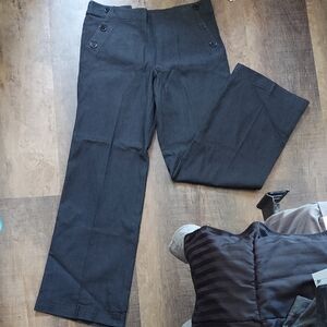 Women's Black Button-Detail Pants